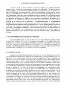 Le président est-il responsable de ses actes ?