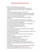 Questionnaire Rendez vous Leclerc