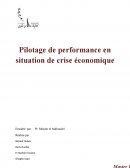 Pilotage de performance en situation de crise économique