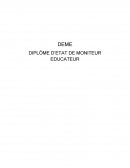 DIPLÔME D’ETAT DE MONITEUR EDUCATEUR