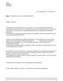 Candidature pour un poste d'animatrice BAFA