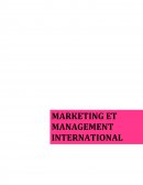 Marketing et Management international