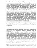 Introduction à la psychanalyse