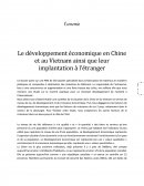 Développement économique en Chine et au Vietnam