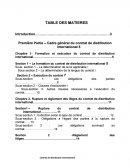 Contrat de distribution internationale