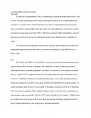 La responsabilité civile délictuelle