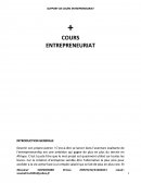 COURS ENTREPRENEURIAT INGENIEUR