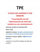 Tpe siècle des Lumières