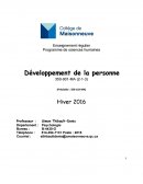 Développement de la personne cas