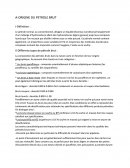 Origine du petole brut