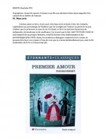 Premier Amour Tourgueniev Description Des Personnages