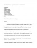 Exemple de lettre de demande de stage pour un élève de 3eme ou de 2de.