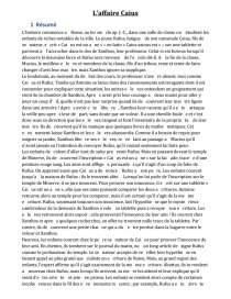 L Affaire Caius Fiche De Lecture Lallemandphil