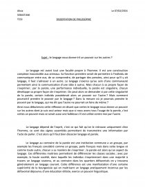 Dissertation De Philosophie Sur Le Langage