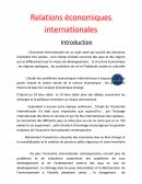 Cours: Les relations économiques internationales.