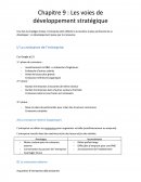 Les voies de développement stratégique