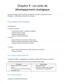 Les voies de développement stratégique