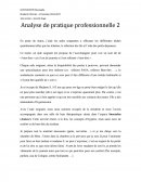 Analyse de pratique professionnelle cas