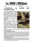 « L’ABSINTHE » AU CENTRE DES CONVERSATIONS