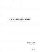 La masse salariale