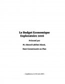 Budget Economique exploratoire 2016