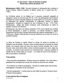a alyse lettres persanes suicie de roxanne