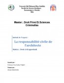 Responsabilité civile de l'architecte