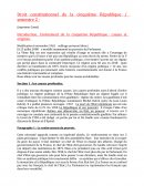 Droit constitutionnel de la cinquième République