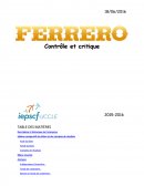 Controle et critique ferrero belgique