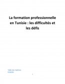 La formation professionnelle en Tunisie