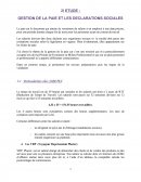 GESTION DE LA PAIE ET LES DECLARATIONS SOCIALES