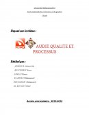 AUDIT QUALITE ET PROCESSUS