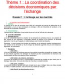 La coordination des décisions économiques par l’échange