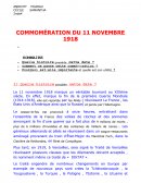 COMMOMÉRATION DU 11 NOVEMBRE 1918