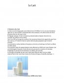 Document sur le Lait cap patisserie 1ere annee