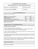 FICHE DESCRIPTIVE D’ACTION PROFESSIONNELLE CAS