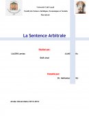 La sentence arbitrale