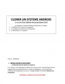 Clonage d'un système android - Cas d'une Samsung Galaxy Tab 4