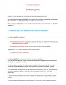 Finances publiques - Introduction générale