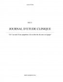 JOURNAL D’ETUDE CLINIQUE