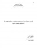 La religion dans un cadre professionnel est-elle en accord avec le principe de laïcité ?