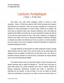 Lecture Analytique “Nana” d'Émile Zola