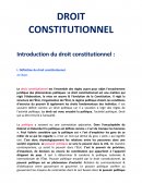 Droit constitutionnel. Cours entier.