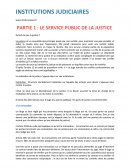 Les institutions judiciaires.