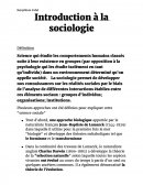 Introduction à la sociologie.
