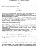 ELECTROPHORESE DE PROTEINES, ELECTROTRANSFERT ET IMMUNOREVELATION.