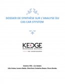 Dossier de synthèse du cas Car System