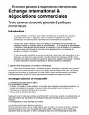 Échange international & négociations commerciales.