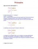 La conscience. Que veut dire “philosophie” ?