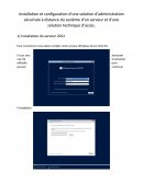 TSE Informatique: Installation et configuration d’une solution d’administration sécurisée à distance du système d’un serveur et d’une solution technique d’accès.